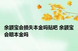 余额宝会损失本金吗贴吧 余额宝会赔本金吗