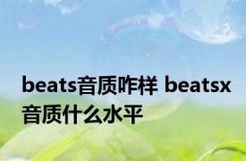 beats音质咋样 beatsx音质什么水平