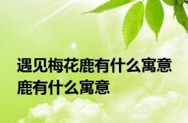 遇见梅花鹿有什么寓意 鹿有什么寓意