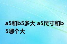 a5和b5多大 a5尺寸和b5哪个大