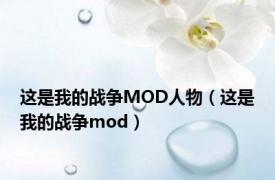 这是我的战争MOD人物（这是我的战争mod）