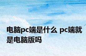 电脑pc端是什么 pc端就是电脑版吗