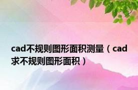 cad不规则图形面积测量（cad求不规则图形面积）