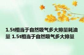 1.5t相当于自然吸气多大排量耗油量 1.5t相当于自然吸气多大排量