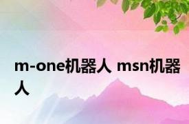 m-one机器人 msn机器人 