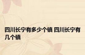 四川长宁有多少个镇 四川长宁有几个镇