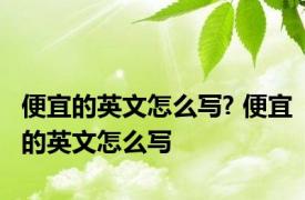 便宜的英文怎么写? 便宜的英文怎么写