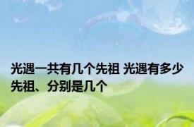 光遇一共有几个先祖 光遇有多少先祖、分别是几个