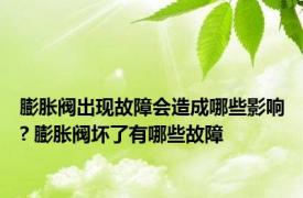 膨胀阀出现故障会造成哪些影响? 膨胀阀坏了有哪些故障