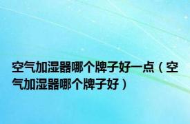 空气加湿器哪个牌子好一点（空气加湿器哪个牌子好）