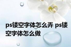 ps镂空字体怎么弄 ps镂空字体怎么做