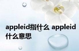 appleid指什么 appleid什么意思