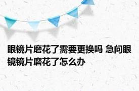 眼镜片磨花了需要更换吗 急问眼镜镜片磨花了怎么办