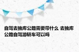 自驾去独库公路需要带什么 去独库公路自驾游轿车可以吗