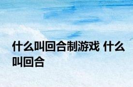 什么叫回合制游戏 什么叫回合