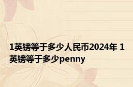 1英镑等于多少人民币2024年 1英镑等于多少penny