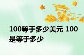 100等于多少美元 100是等于多少