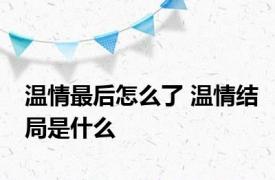 温情最后怎么了 温情结局是什么