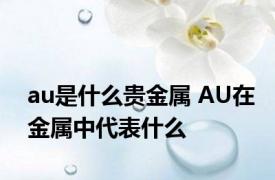 au是什么贵金属 AU在金属中代表什么