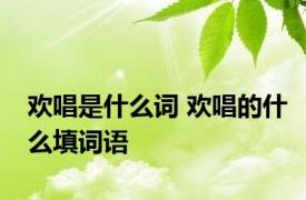 欢唱是什么词 欢唱的什么填词语