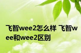 飞智wee2怎么样 飞智wee和wee2区别