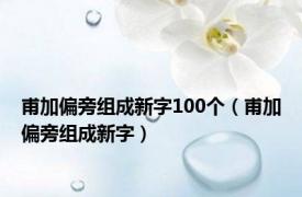 甫加偏旁组成新字100个（甫加偏旁组成新字）