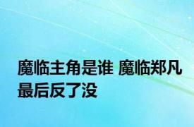 魔临主角是谁 魔临郑凡最后反了没