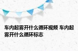 车内起雾开什么循环视频 车内起雾开什么循环标志