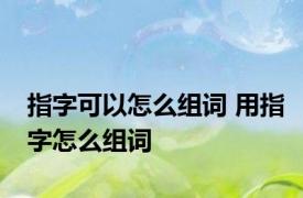 指字可以怎么组词 用指字怎么组词