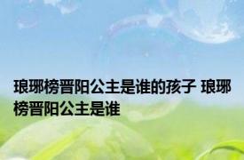 琅琊榜晋阳公主是谁的孩子 琅琊榜晋阳公主是谁