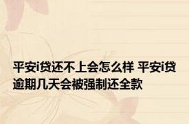 平安i贷还不上会怎么样 平安i贷逾期几天会被强制还全款