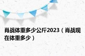 肖战体重多少公斤2023（肖战现在体重多少）