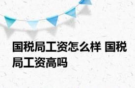 国税局工资怎么样 国税局工资高吗