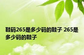 鞋码265是多少码的鞋子 265是多少码的鞋子