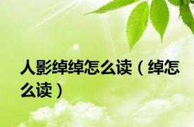 人影绰绰怎么读（绰怎么读）