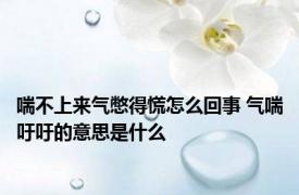 喘不上来气憋得慌怎么回事 气喘吁吁的意思是什么