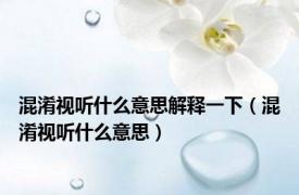 混淆视听什么意思解释一下（混淆视听什么意思）