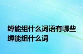 缚能组什么词语有哪些 缚能组什么词