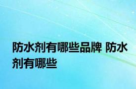 防水剂有哪些品牌 防水剂有哪些