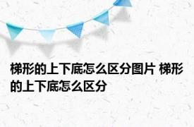 梯形的上下底怎么区分图片 梯形的上下底怎么区分