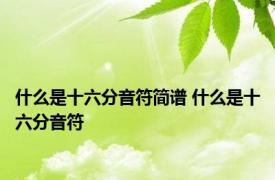 什么是十六分音符简谱 什么是十六分音符