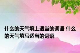 什么的天气填上适当的词语 什么的天气填写适当的词语