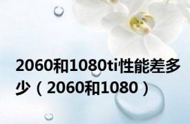 2060和1080ti性能差多少（2060和1080）