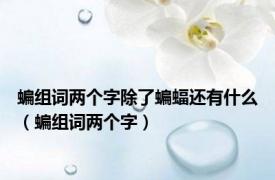 蝙组词两个字除了蝙蝠还有什么（蝙组词两个字）