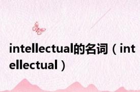 intellectual的名词（intellectual）