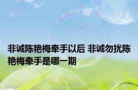 非诚陈艳梅牵手以后 非诚勿扰陈艳梅牵手是哪一期