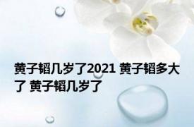 黄子韬几岁了2021 黄子韬多大了 黄子韬几岁了