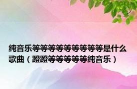 纯音乐等等等等等等等等等是什么歌曲（蹬蹬等等等等等纯音乐）