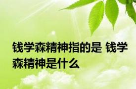 钱学森精神指的是 钱学森精神是什么