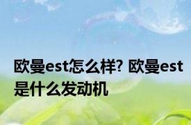 欧曼est怎么样? 欧曼est是什么发动机